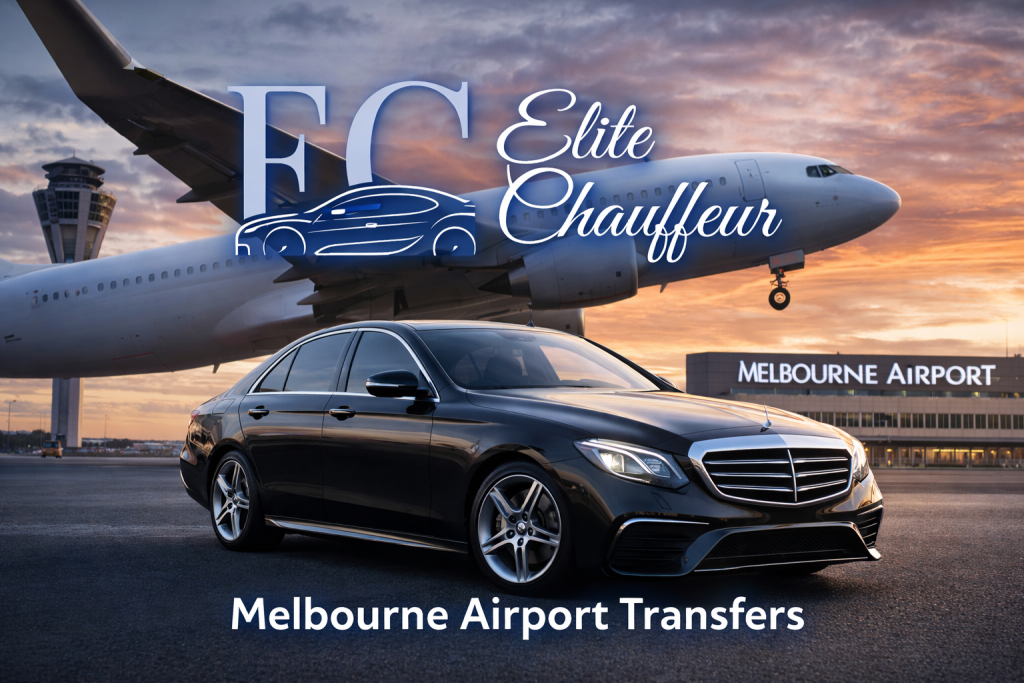 Melbourne Airport transfers with Elite Chauffeur providing luxury private chauffeur service to and from Melbourne Airport for business travellers, families and VIP clients