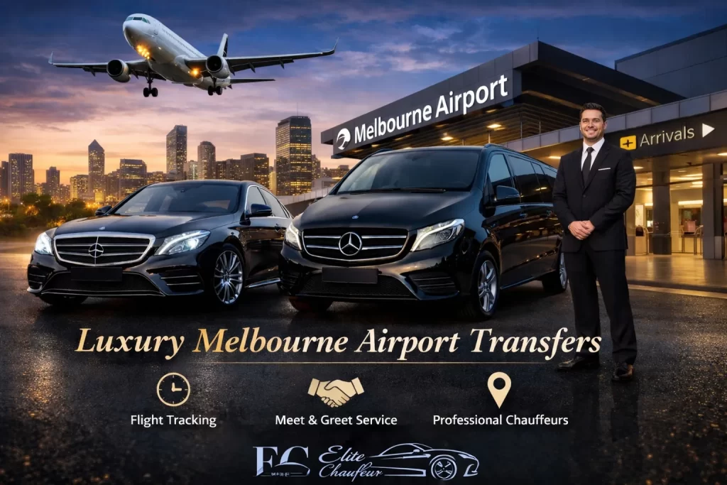 Luxury Melbourne Airport chauffeur transfers with premium Mercedes fleet